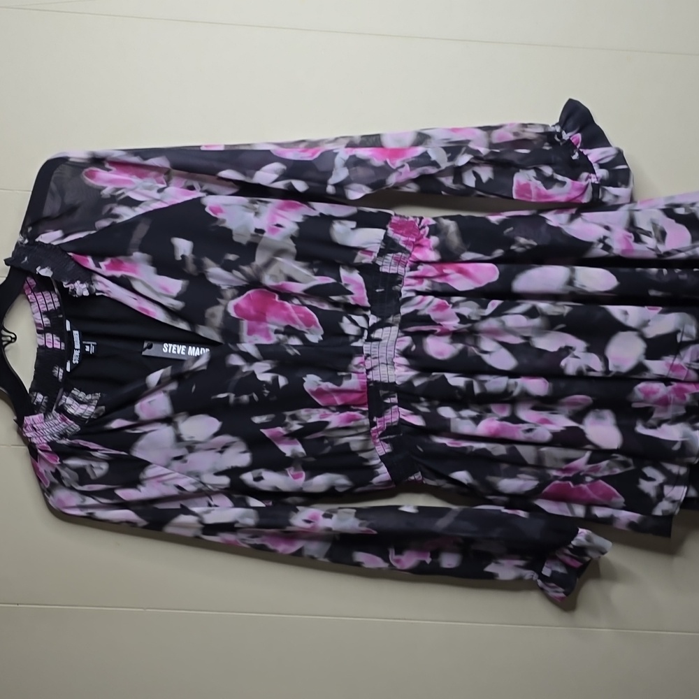 Steve Madden Starla Dress Black Multi Medium - Picture 7 of 12